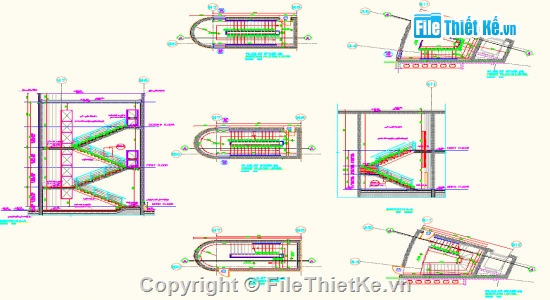 cầu thang,kết cấu,File cad thiết kế